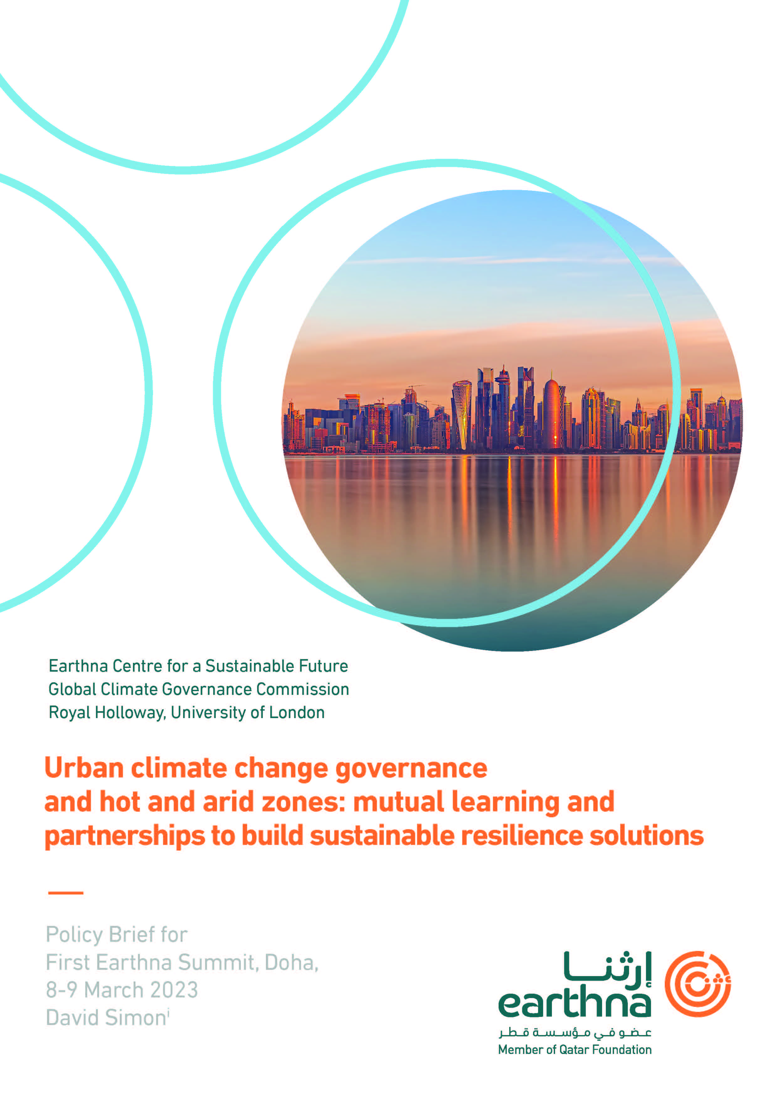 Urban climate change governance and hot and arid zones: mutual learning and partnerships to build sustainable resilience solutions
