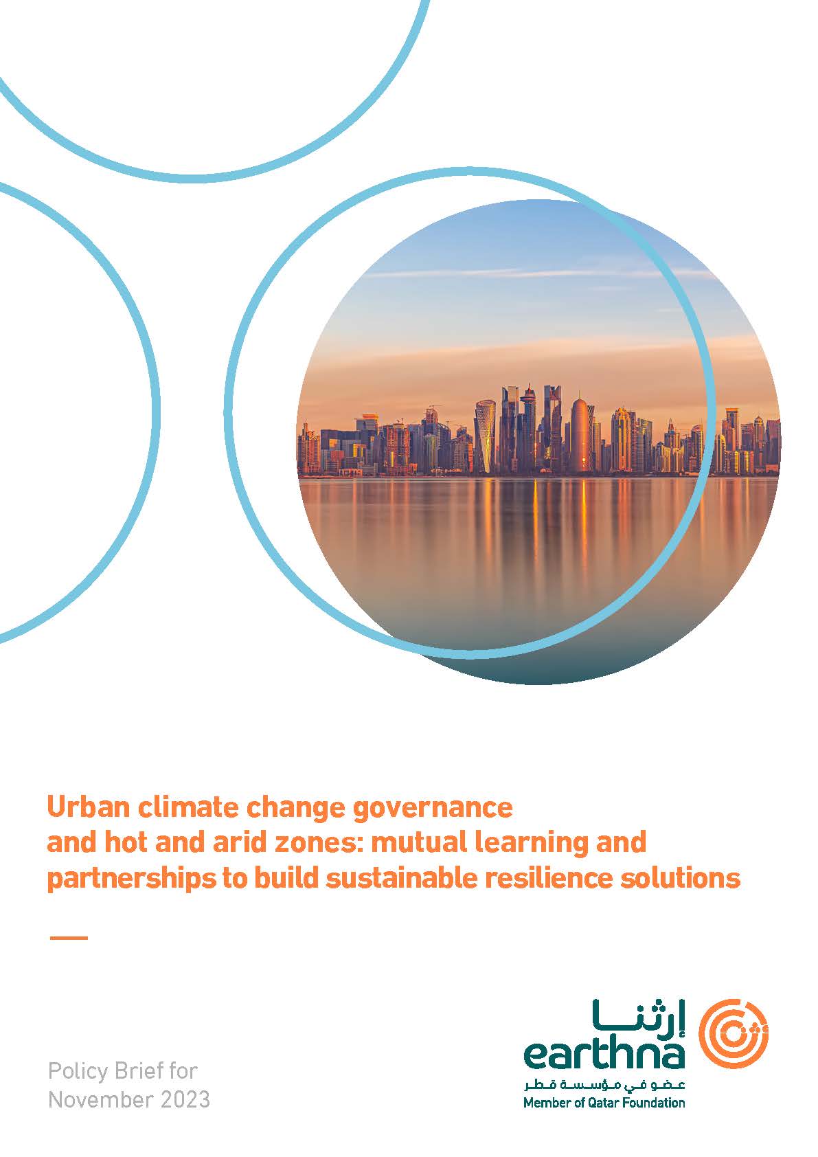 Urban climate change governance and hot and arid zones: mutual learning and partnerships to build sustainable resilience solutions