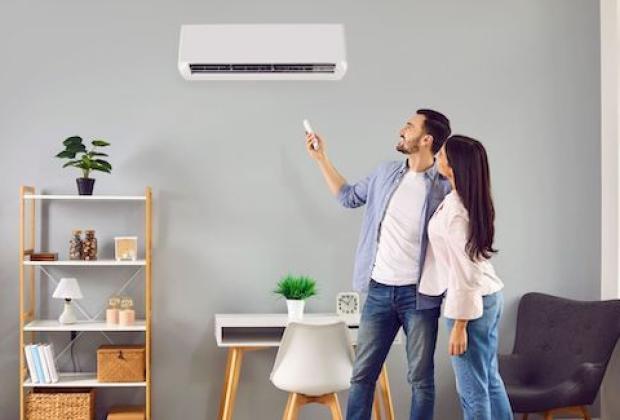 Set AC temperature to 22–24°C when needed